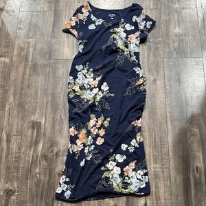 Isabel Maternity Floral Navy Dress